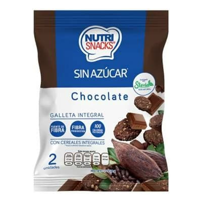 NUTRI SNACKS GALLETA INTEGRAL DE CHOCOLATE 48G