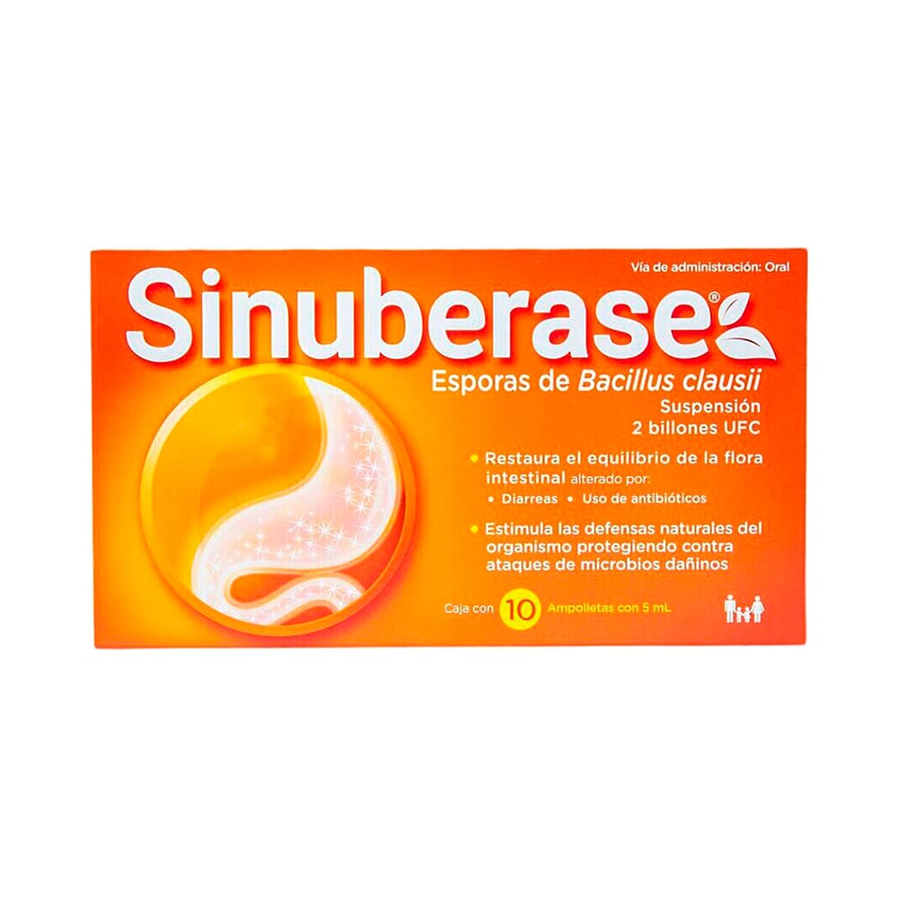 Sinuberase Probióticos Suspensión 10 Ampolletas