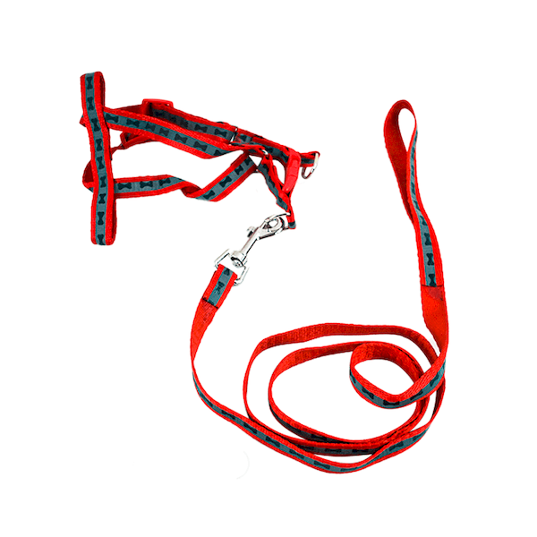 Pechera Con Correa Para Mascota 1.2 X 1.5 m Color Rojo