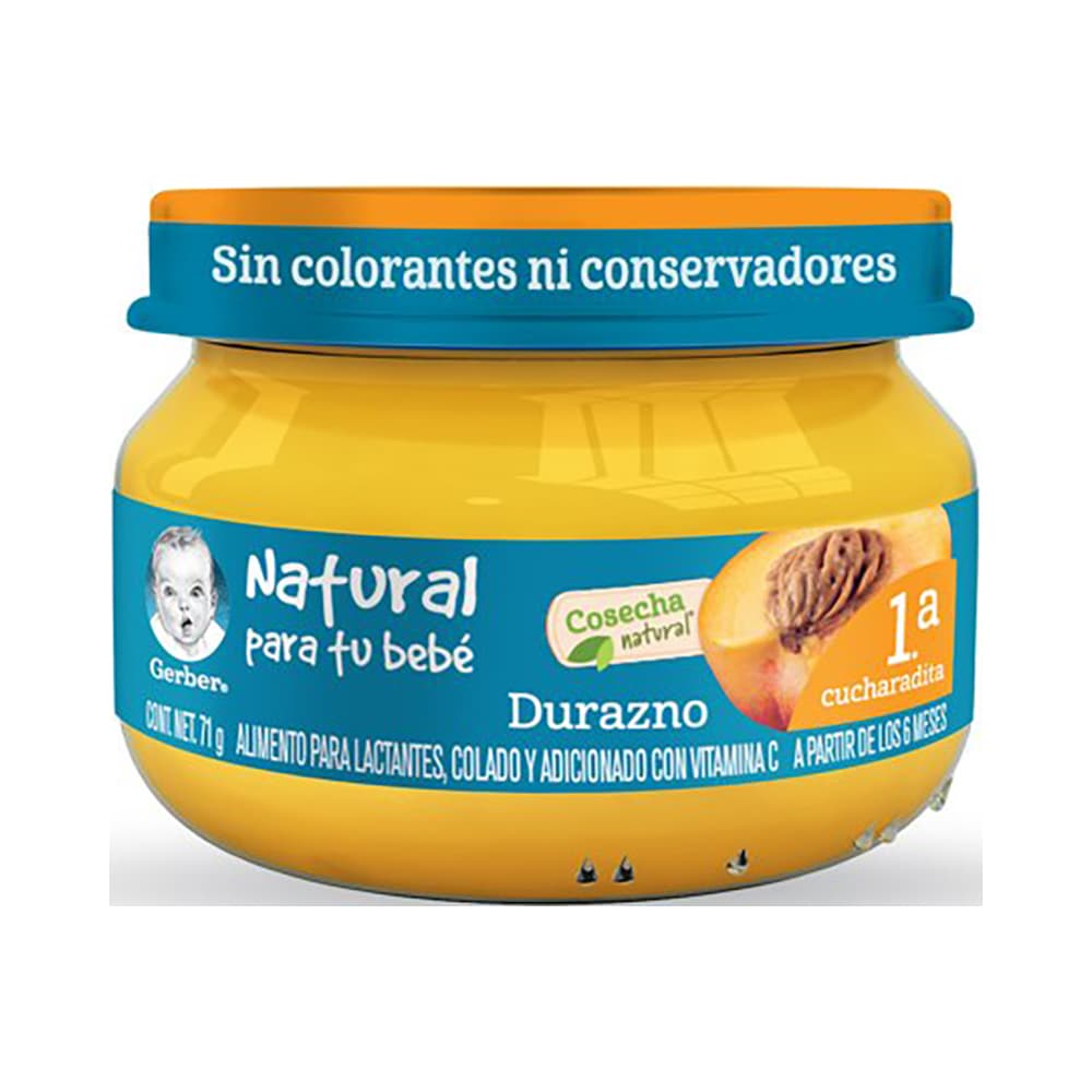Gerber Papilla Cosecha Natural Etapa 1 Durazno 71 grs