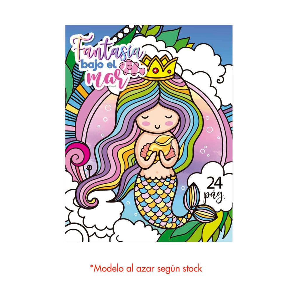 Libro Para Colorear Niñas Fantasía Surtido