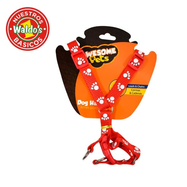 Arnés Para Perro Razas Pequeñas Color Rojo Waldos