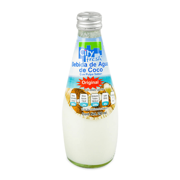 City Fresh Bebida de Agua de Coco Con Pulpa Sabor Original