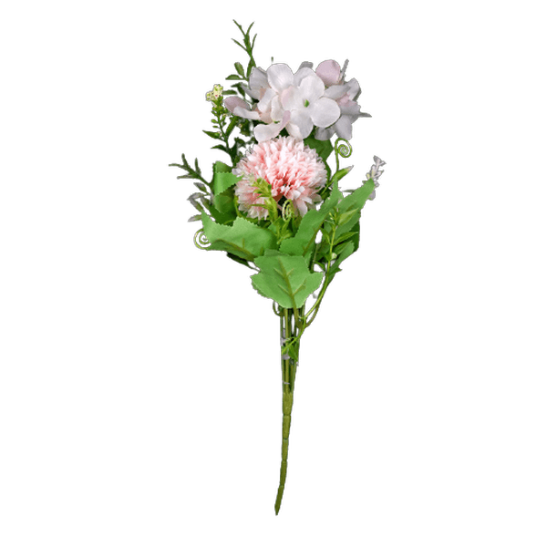 Flor Artificial Blanco Con Rosa
