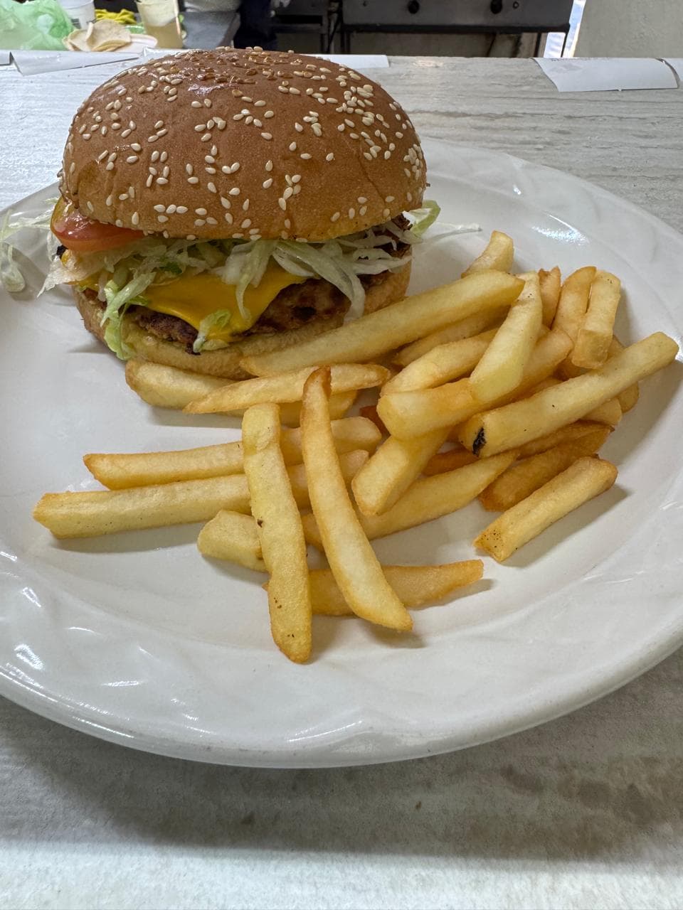 Hamburguesa con Papas