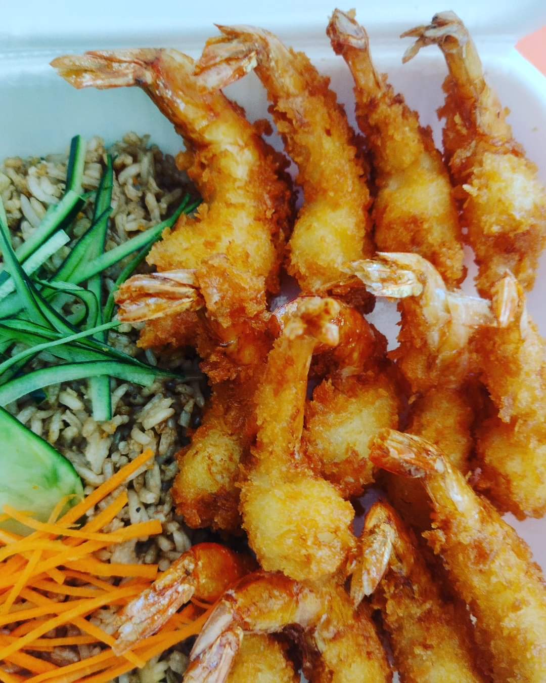 Arroz Frito+13pzas de Camarones Empanizados