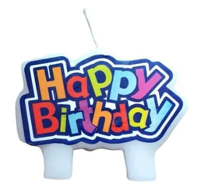 Vela Happy Birthday Colores