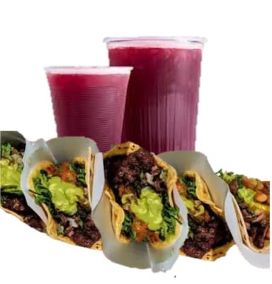 Combo-5 Tacos de Asada + Litro de Agua Natural 🔥