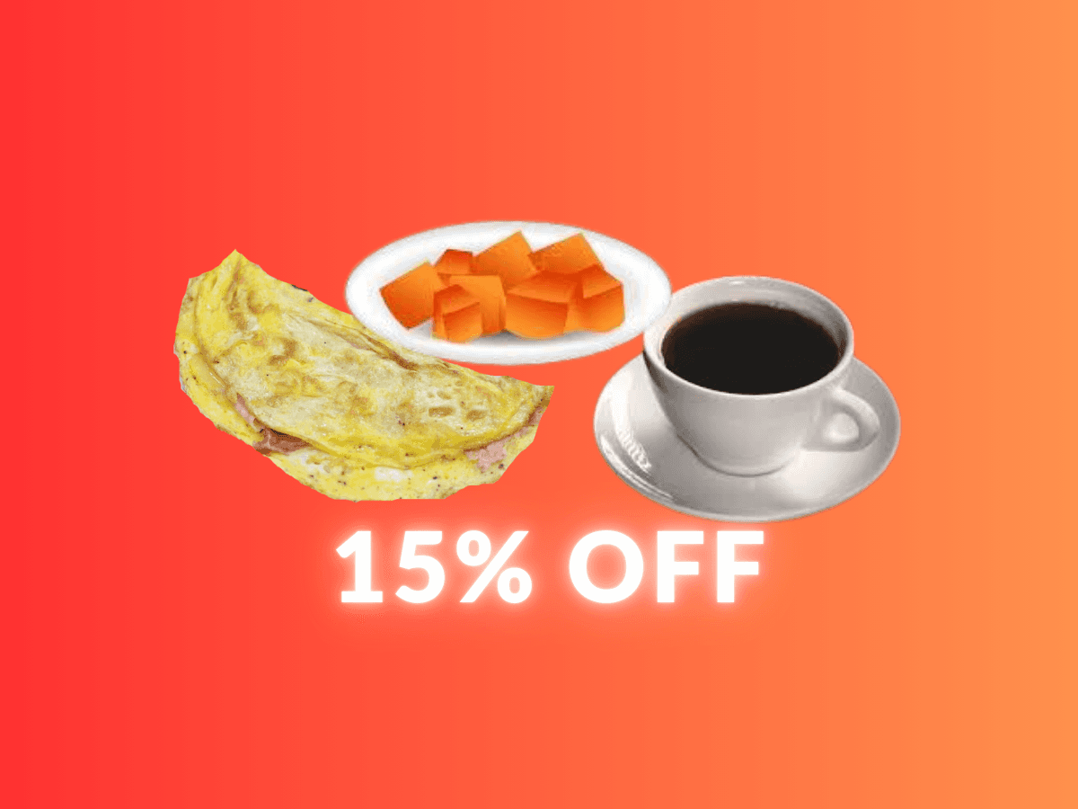 Combo Omelette de Jamón con Queso