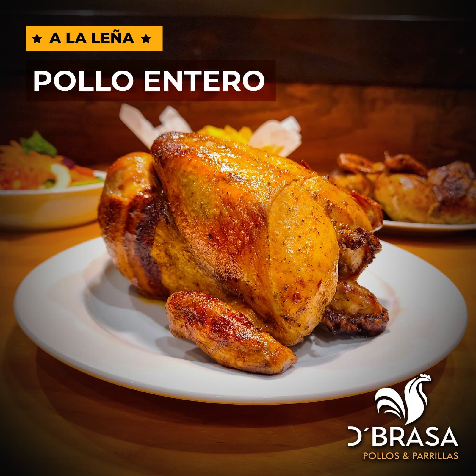 1 Pollo a la Leña
