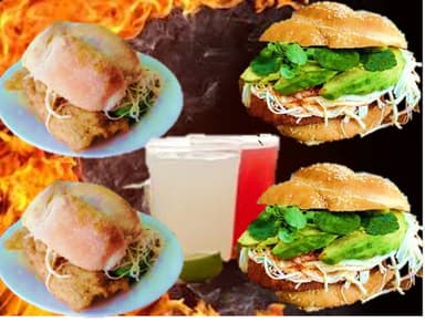 Combo Supremo: 2 Cemitas + Agua Natural Frutas 🔝