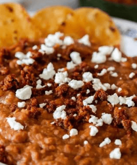 Taco Frijoles con Chorizo