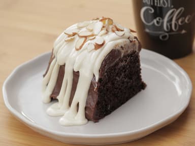 Rebanada de Volcán de Chocolate.