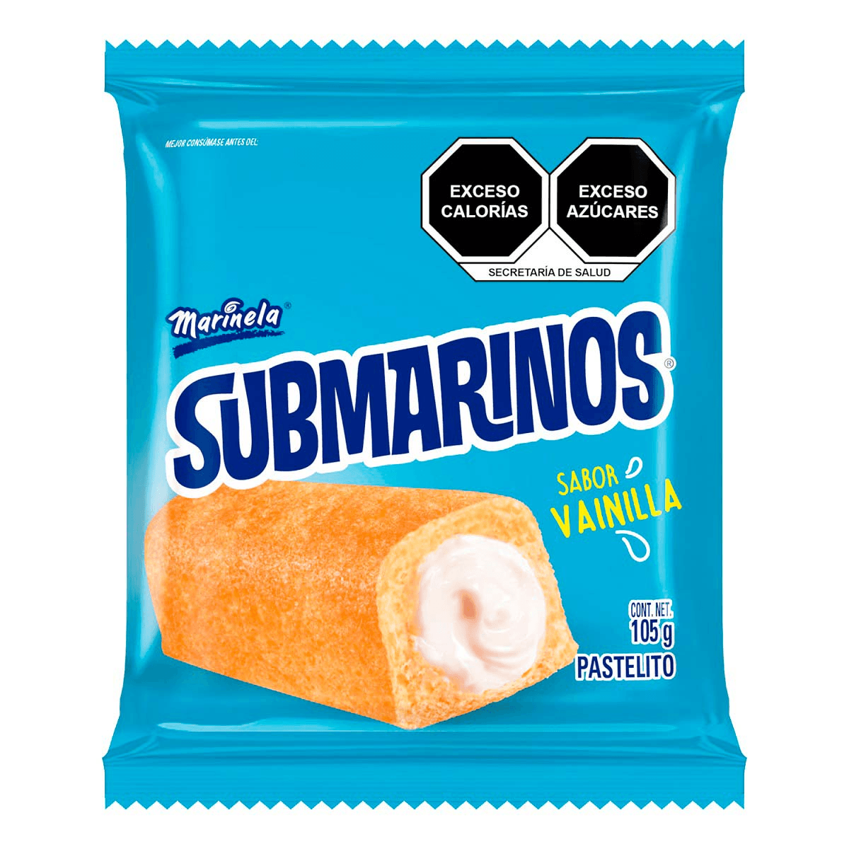 SUBMARINOS VAINILLA 3P MARINELA 105GR