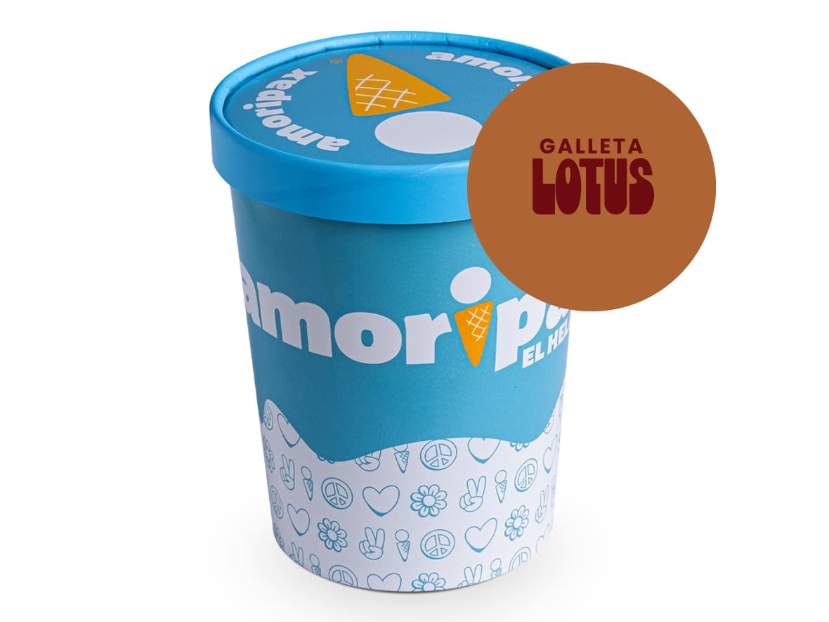 Bote Helado Galleta Lotus Amoripax 950 Ml