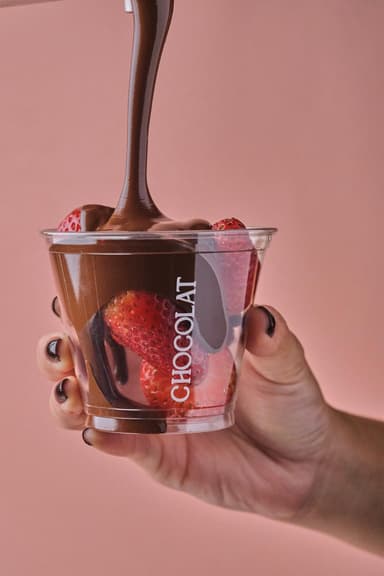 Fresas con Chocolate Pequeño 9 oz