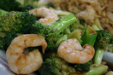 Camarón con Vegetales