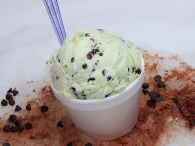 Helado de Menta con Chispas