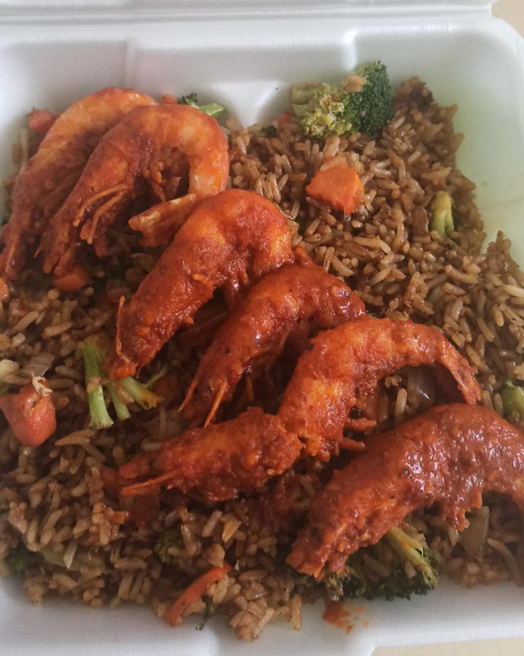 Arroz con Camarones en Salsa Dragón Grande