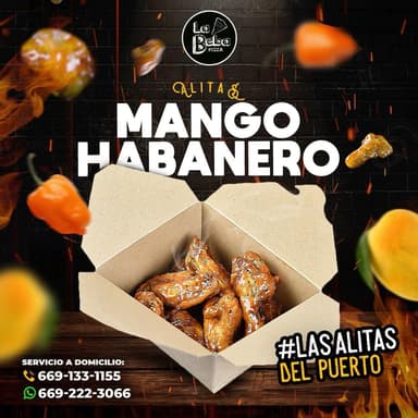 Alitas Mango - Habanero (muy picosas)