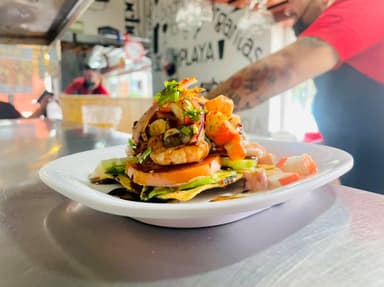 Tostada De Ceviche De Camarón