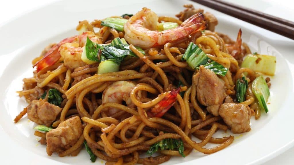 ChowMein con Camarones