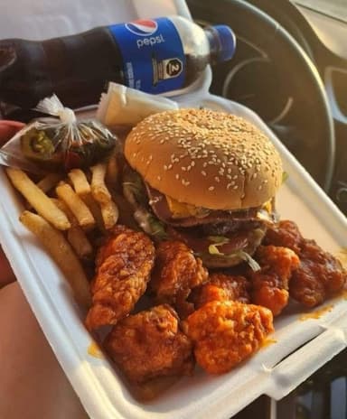 Promo hamburguesa con boneless