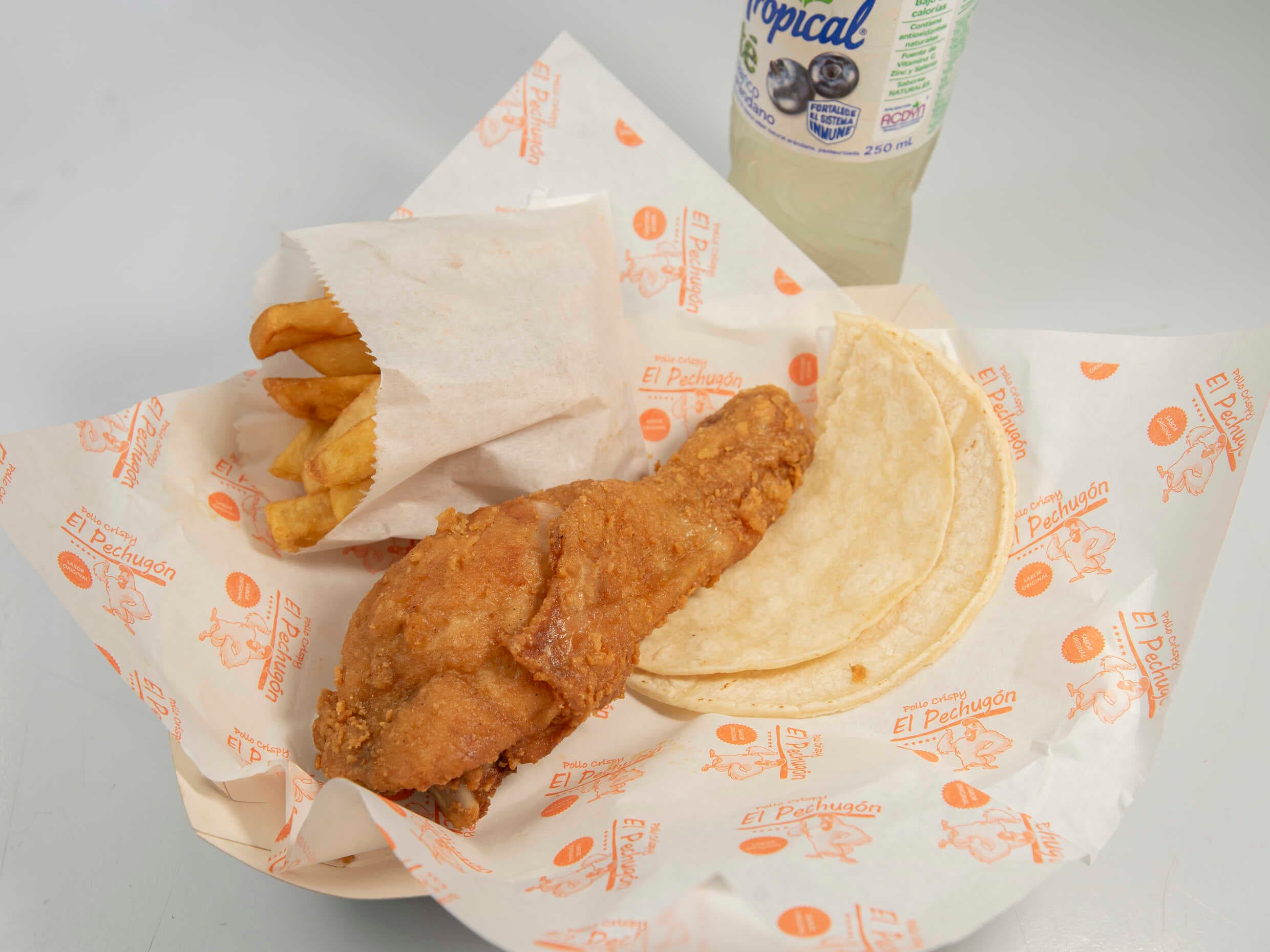 Combo Muslo de Pollo + Papas + Refresco