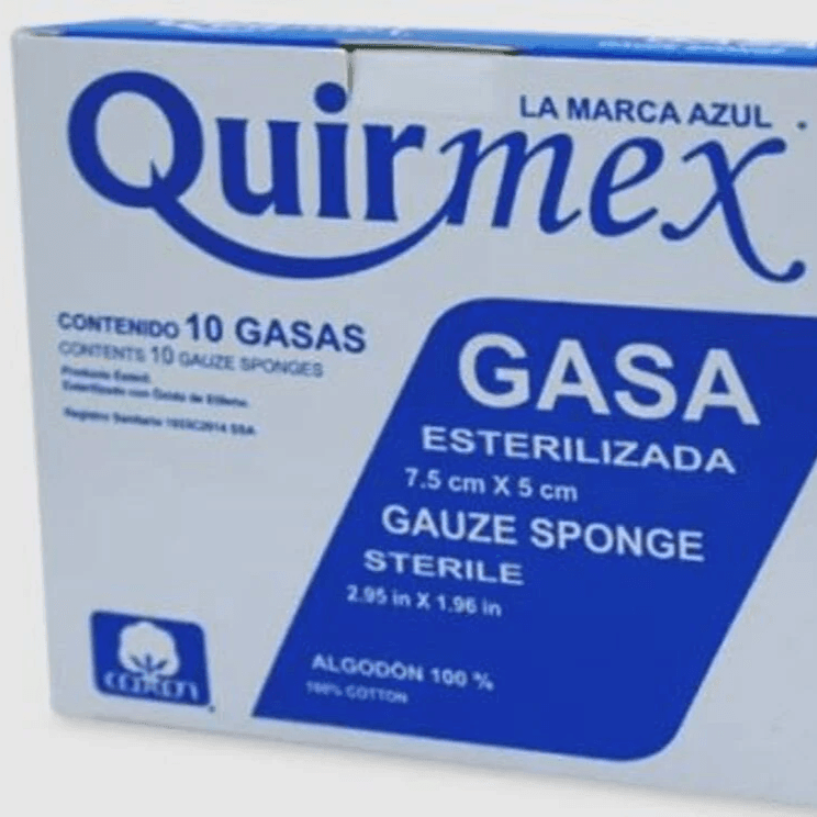 GASA ESTERIL 7.5X5CM C/10 PZ