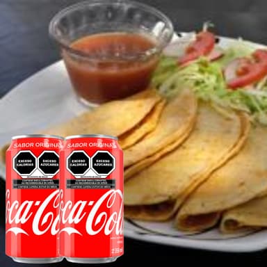 Combo-Coca Cola 16 Tacos Tuxpeños + 2 Cocas