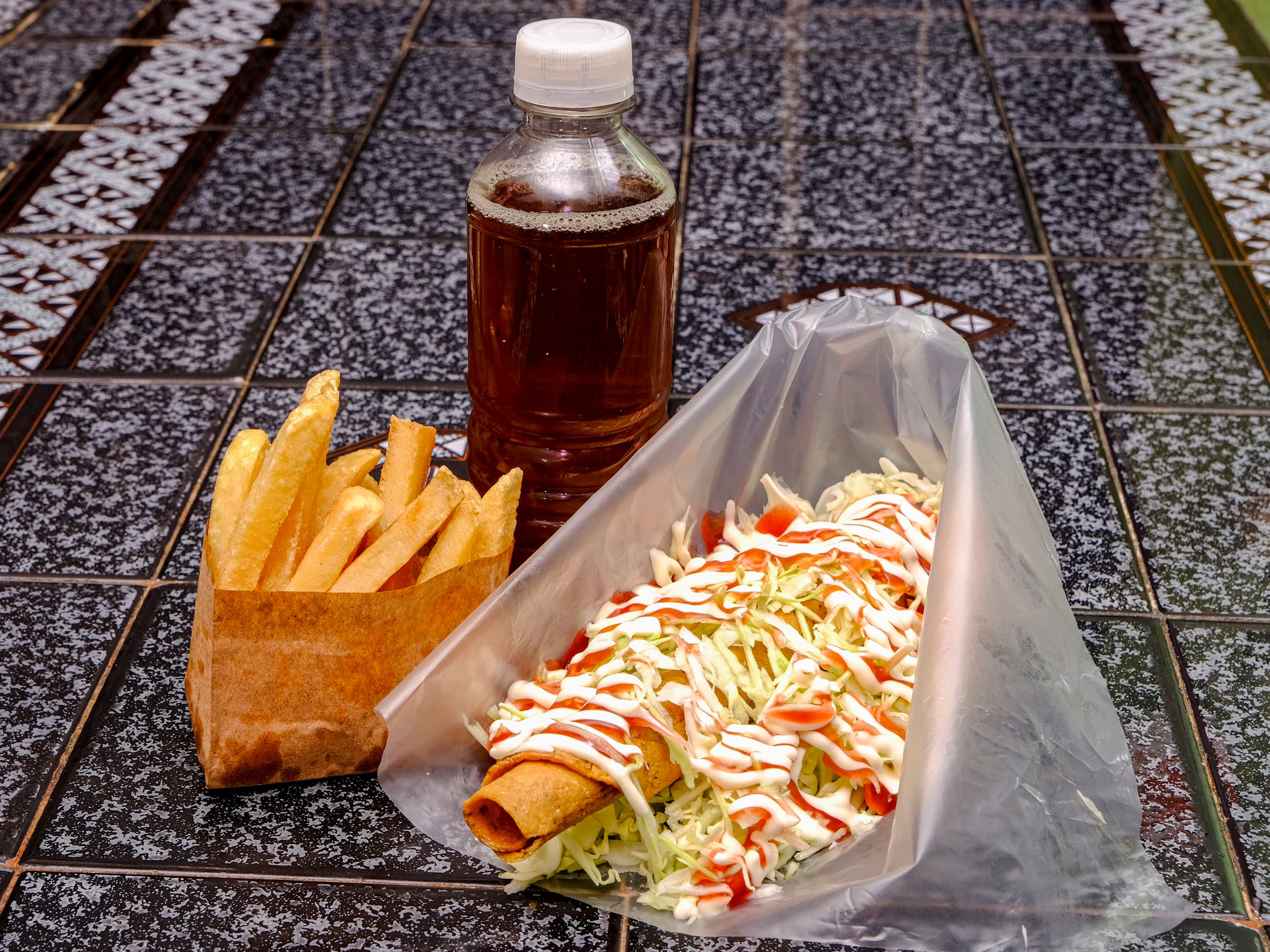 Big Taco, Fríes y Ice Tea