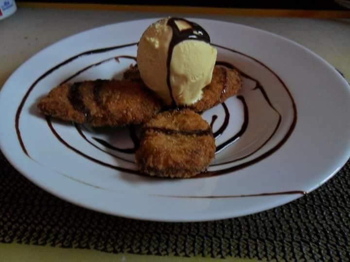 Postre plátano ice