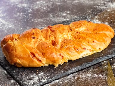 Trenza queso crema manzana