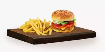 Hamburguesa de Pollo con Papas