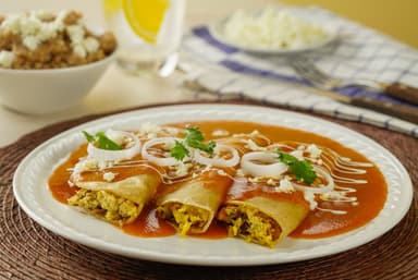 Enchiladas Rellenas de Huevo