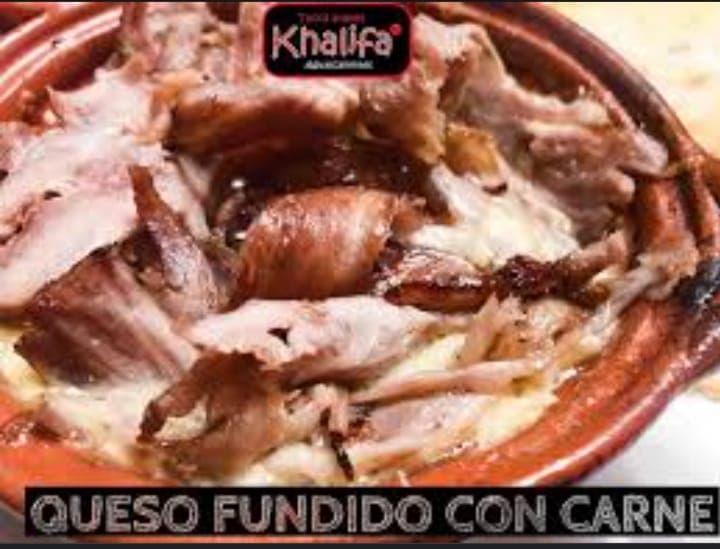 Queso Fundido con carne Arabe