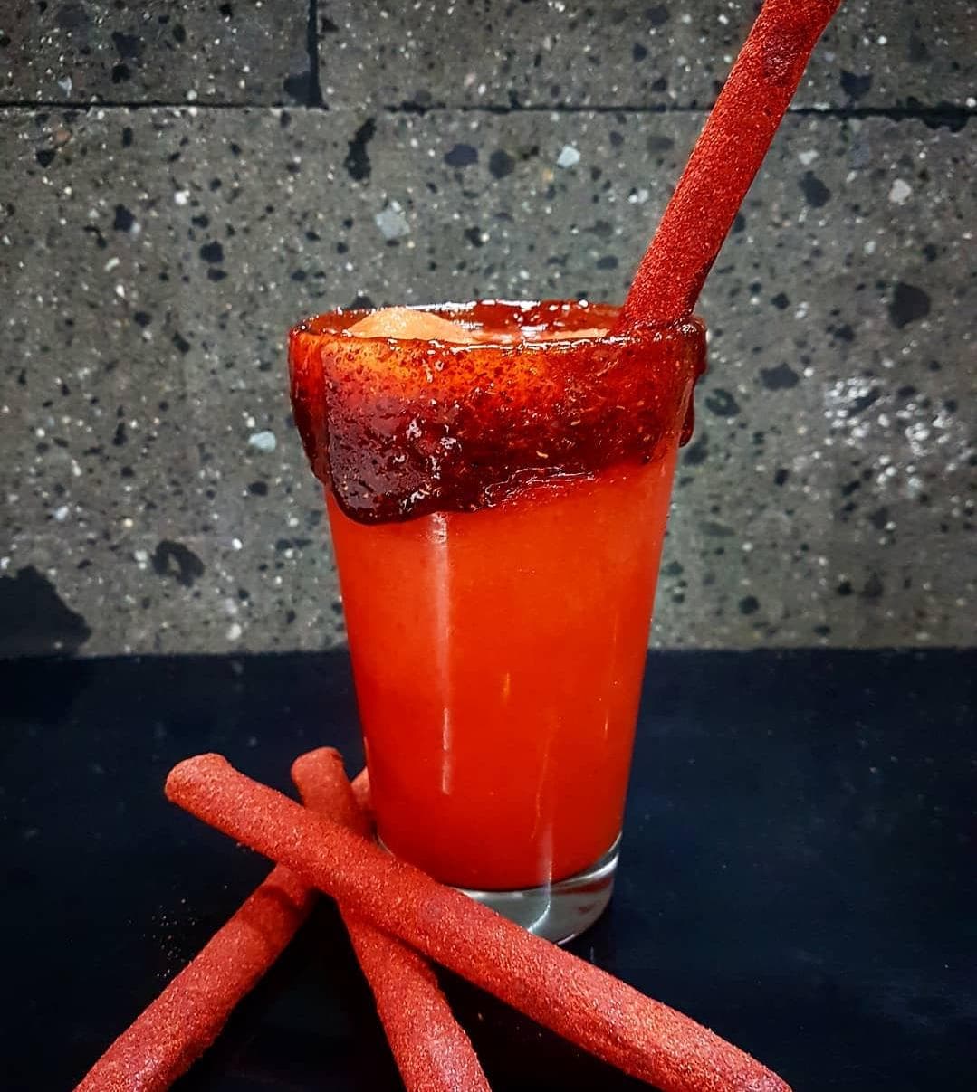 Chamoyada con fruta natural
