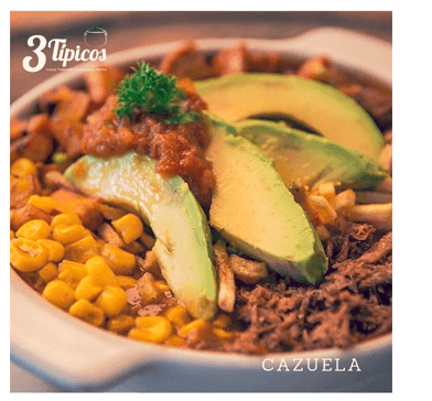 Cazuela con Frijol y Carne Desmechada