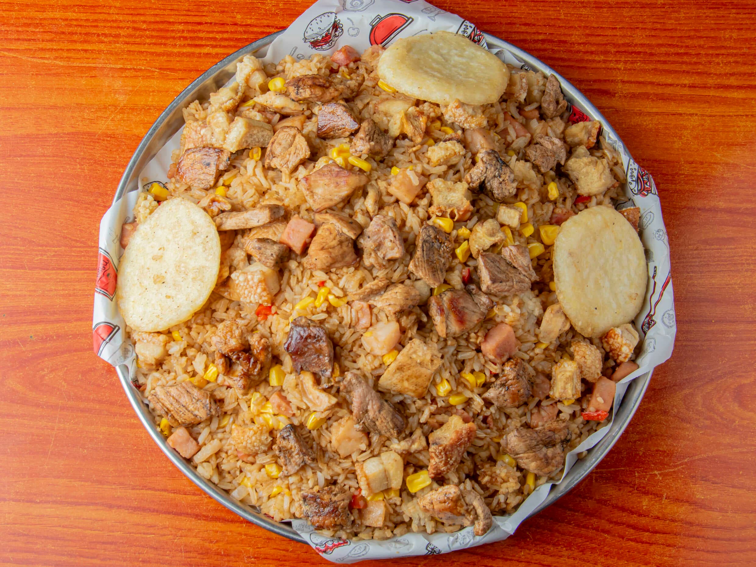 Arroz paisa con carne para 3