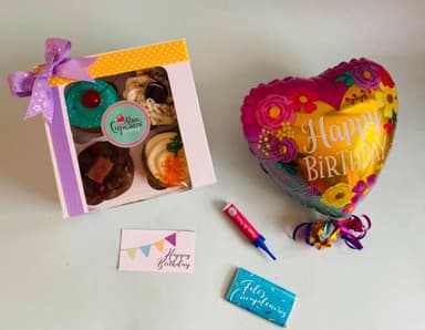 Paquete Cumpleañero 4 Cupcakes