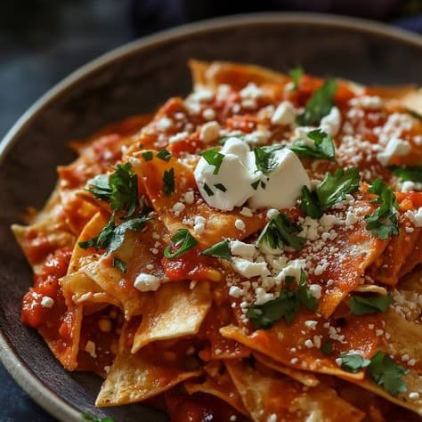 Chilaquiles Rojos con Chipotle