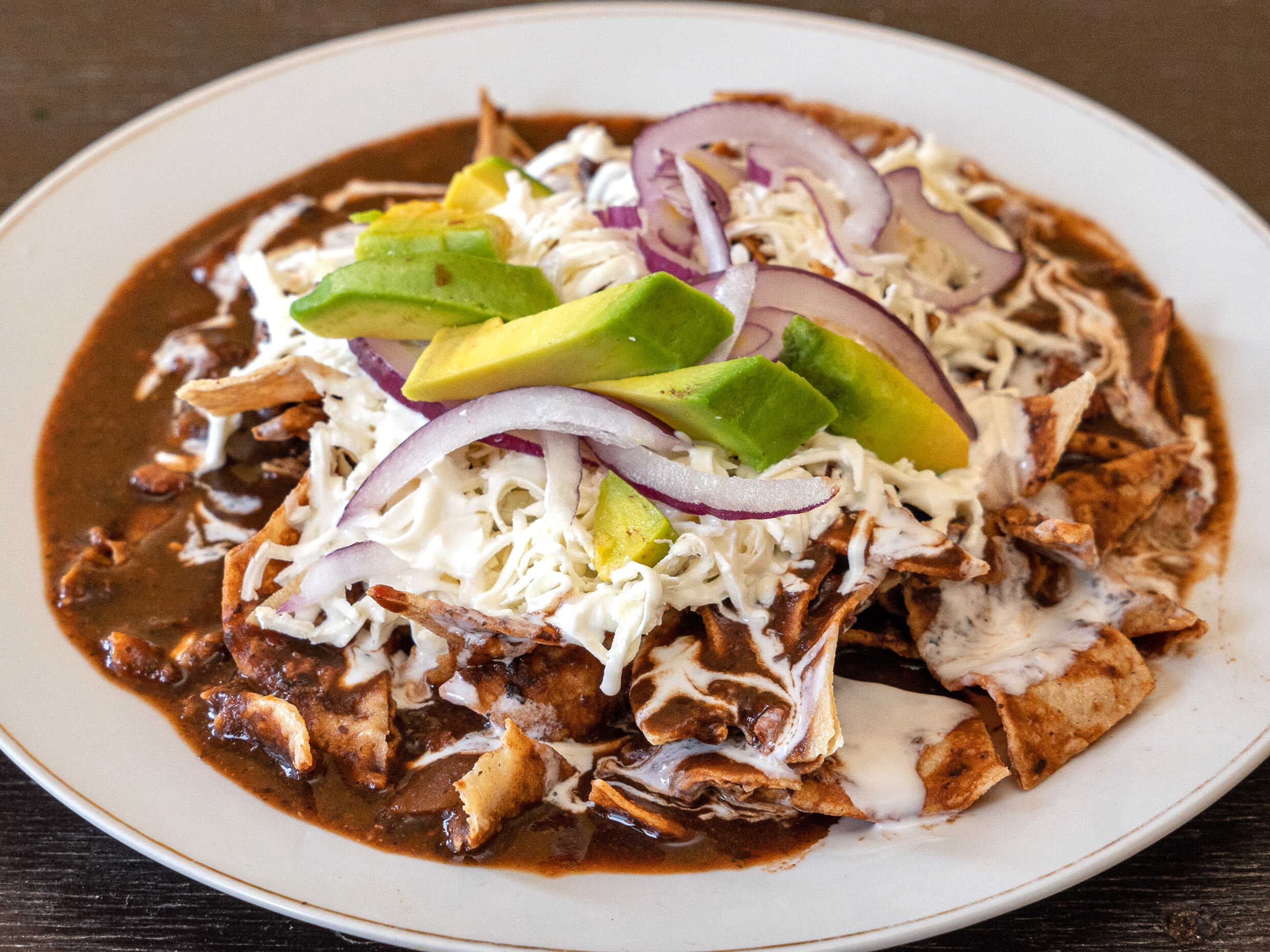 Chilaquiles Enfrijoladas