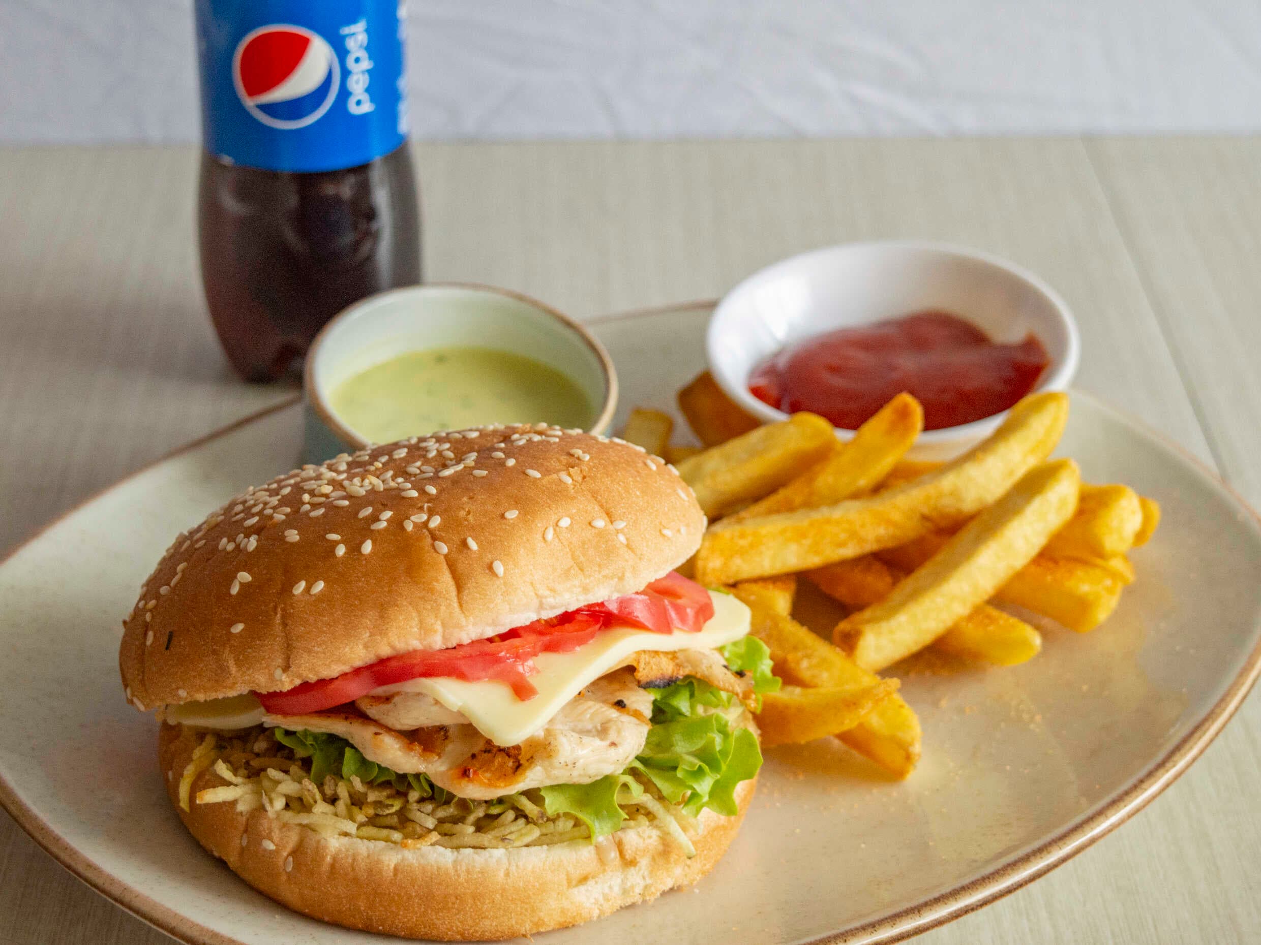 Combo Hamburguesa sencilla de pollo