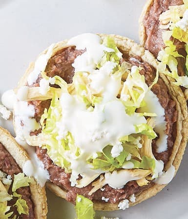 Tostada cualquier guiso de las quesadillas