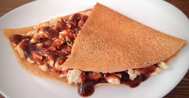 Crepa pollo BBQ + Agua