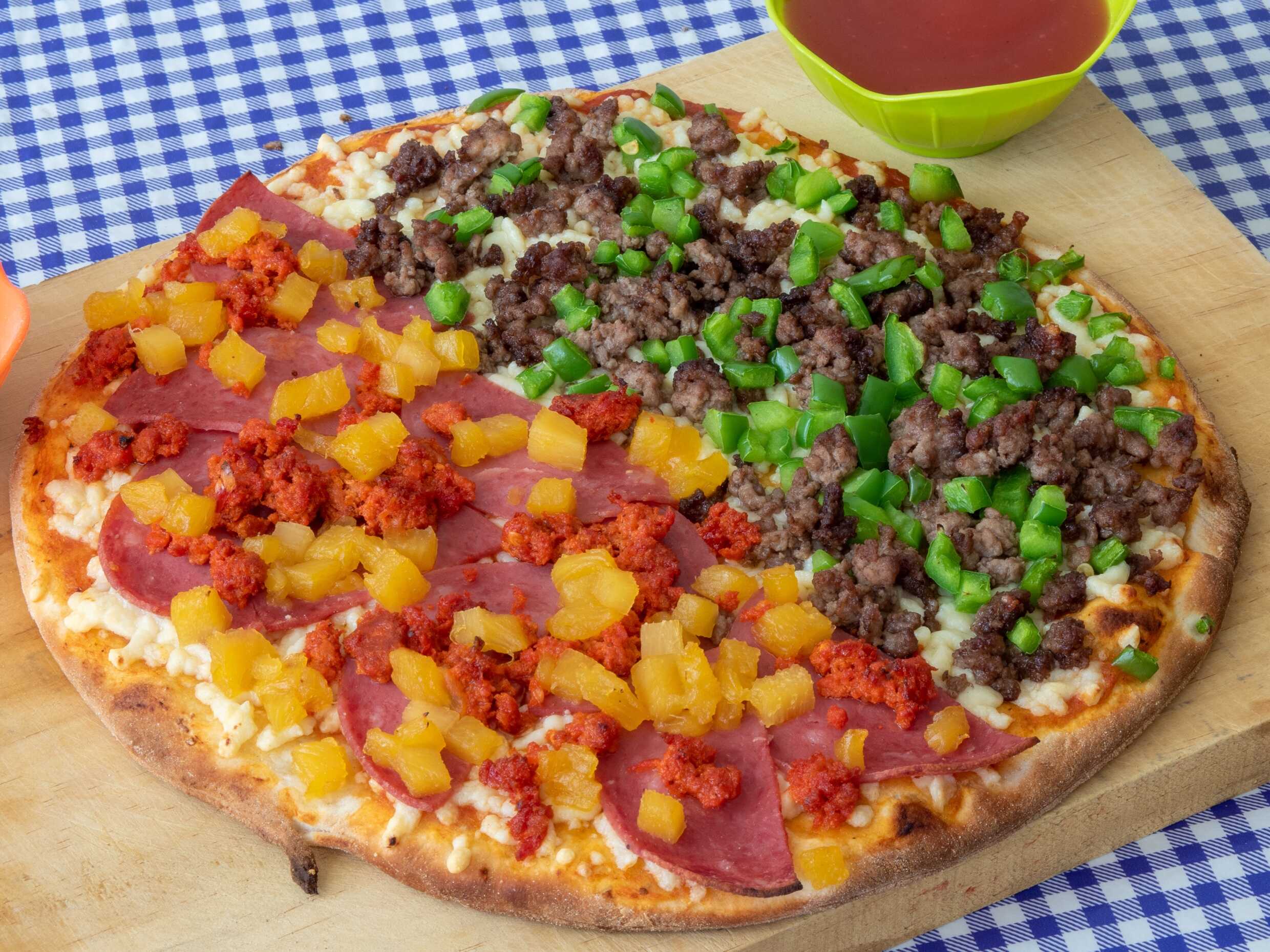 Pizza Grande. Champiñón //piña 🍍🍍