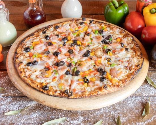 Pizza con Camarones