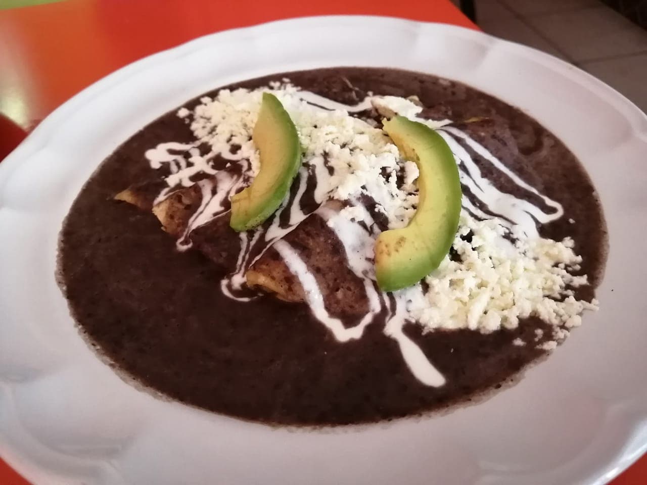Enfrijoladas con Pollo