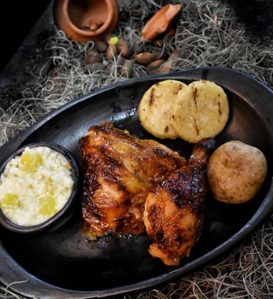 ¼ De Pollo Asado Muslo y Contramuslo