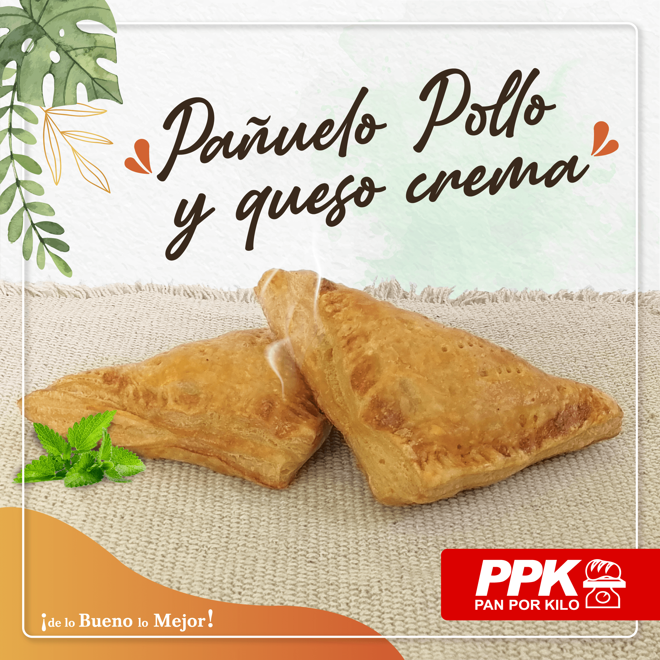 Pañuelos de Pollo y Queso Crema